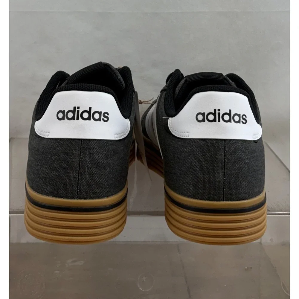 Adidas‎ Daily 4.0 Mens Charcoal Grey White Stripes Gum Sole Sneakers Size 9.5